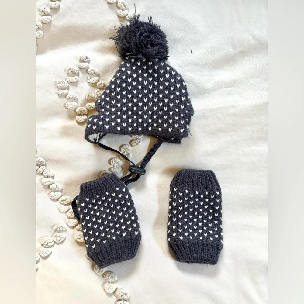 3 Piece Winter Dog Assesories: Beanie and Leg Warmers